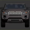 Silver Gray Modern SUV Exterior With Sporty Wheels And Front Grille Design