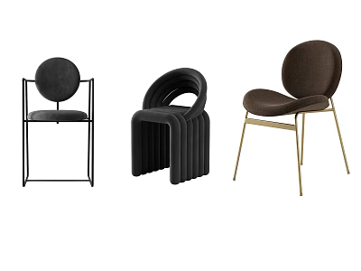 Modern Leisure Chairs With Black Brown Velvet And Gold Metal Frame Designs 3d model