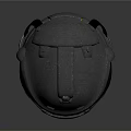 Black Tactical Helmet With Transparent Visor Top Device And Yellow Side Details