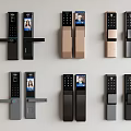 Smart Door Handles With Facial Recognition Digital Keypad Multiple Colors Various Designs
