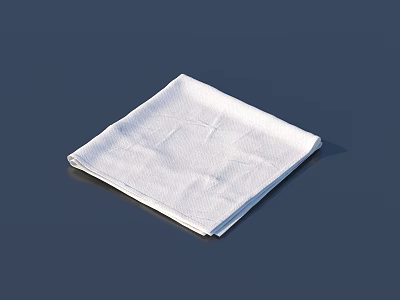 White Household Tissue Paper Flat on Dark Background for Daily Use 3d model