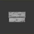 Rustic White Wooden Handheld Storage Basket With Natural Wood Grain Design