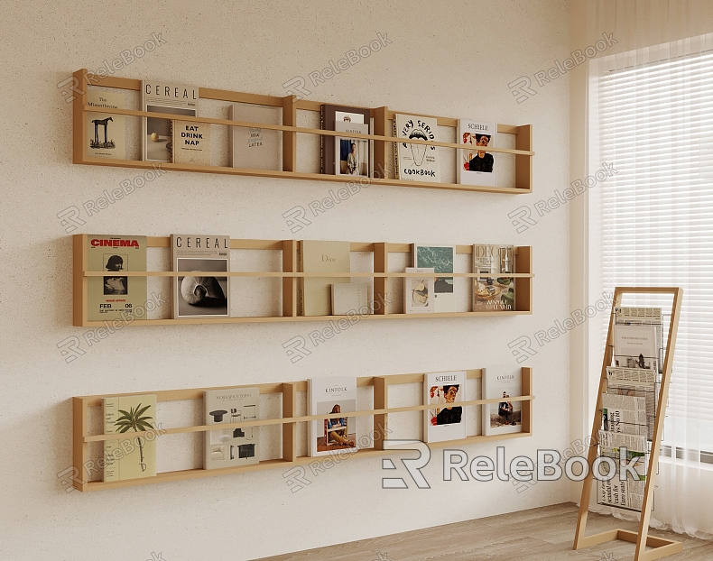 Modern Wall Shelf Book Magazine model