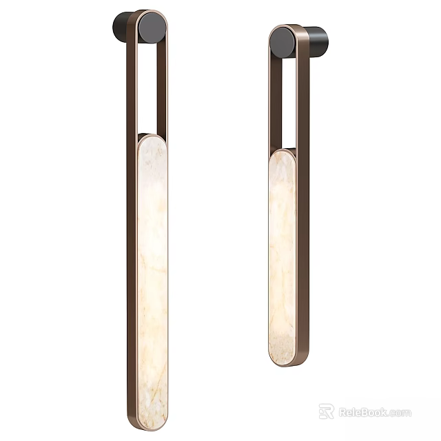 Modern Wall Sconces With Long Strip Design Metal Frame Soft Light For Home Interior Decoration 3d model 