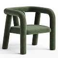 Modern Gray Leisure Chair With Curved Armrests Soft Upholstery And Sturdy Leg Design