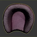 Elegant Purple Textured Velvet Chair With Gold Legs And Modern Design