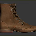 Comfortable Brown Leather Lace up Boots With Red Sole For Daily Use