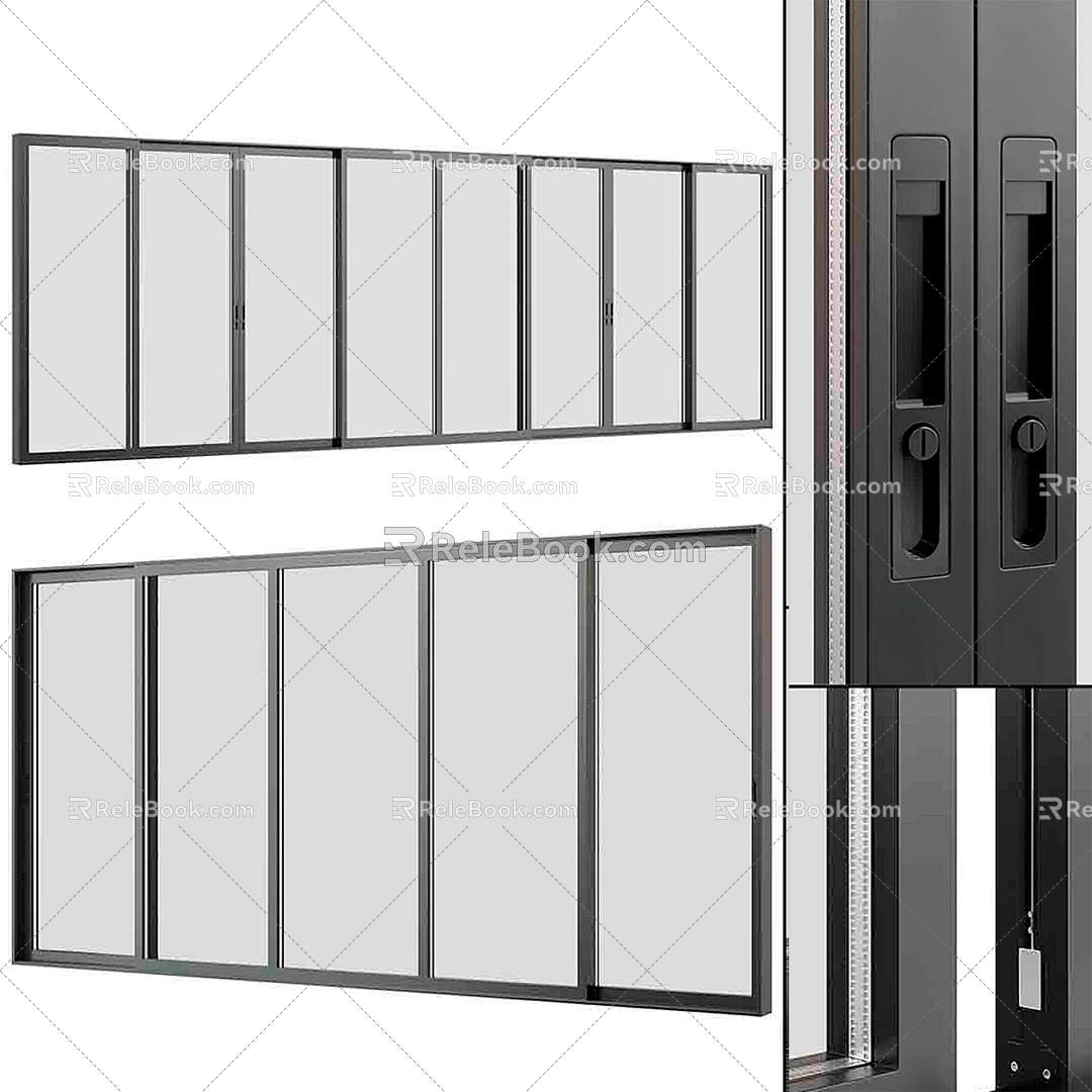 Floor-to-ceiling windows 3d model