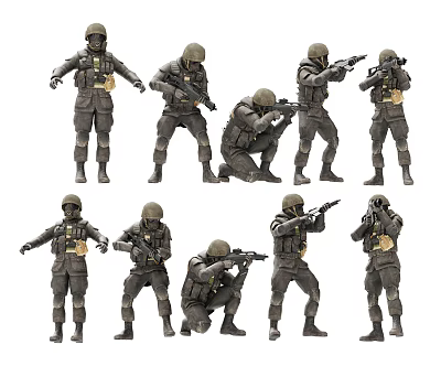 Modern Soldier Multiplayer Soldier 3d model Modern Soldier Multiplayer Soldier 3d model