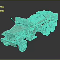 Vintage Military Style Functional Vehicle with Tanker and Multi Wheel Design