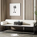 New Chinese-style Lohan Bed 3d model