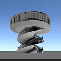 Spiral Modern Tower With Glass Curtain Wall And Observation Deck Architectural Design 3d model