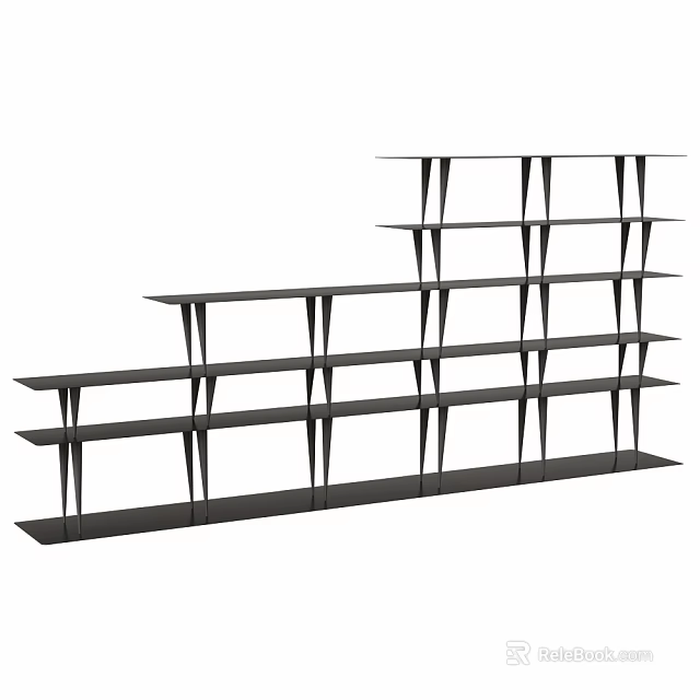 Stylish Modern Black Double Sofa With Metal Legs And Comfortable Seats 3d model 