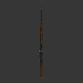 Classic Bolt Action Rifle With Wooden Stock Telescopic Sight And Magazine