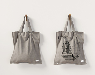 Modern linen bag 3d model