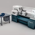 Industrial Equipment Lathe Machine With Tool Table And Precision Control Components