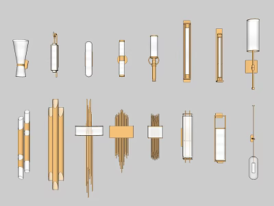 Stylish Wall Sconce Designs In Different Shapes And Materials For Home Decor 3d model
