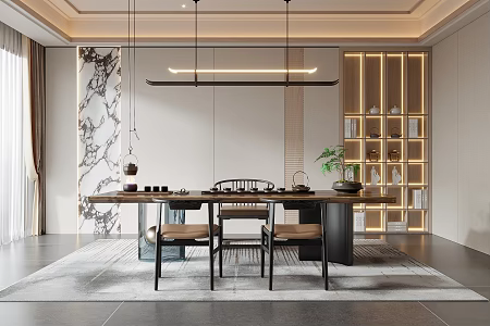 New Chinese Tea Room 3d model