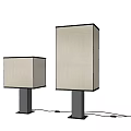 Modern Table Lamps With Fabric Shades And Metal Bases In Different Heights