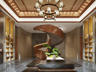 New Chinese Hall Company Lobby 3d model