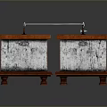Two Vintage Computer Units With Red Top White Textured Body Connected By Metal Bar