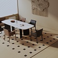 Modern table combination 3d model