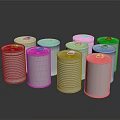 Silver Metal Cans For Food Storage In Household Kitchen Supplies