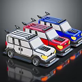 Colorful Cartoon Style Kids Storage Carts In White Red Blue With Reflective Base