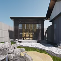 New Chinese Courtyard Garden 3d model