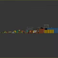 Modern Colorful Toy Building Blocks And Parts Scattered On Black Surface