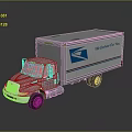 White Commercial Delivery Box Truck with Blue Logo and We Deliver for You
