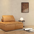 Modern Lazy Sofa Leisure Chair Module Tofu Block Single Sofa 3d model