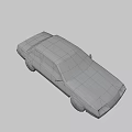 Vintage Orange Functional Car with Two Door Sedan Classic Exterior View