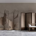 New Chinese-style screen partition combination 3d model