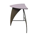 Modern Purple Conical Stool With Metal Frame And Fan Shaped Seat