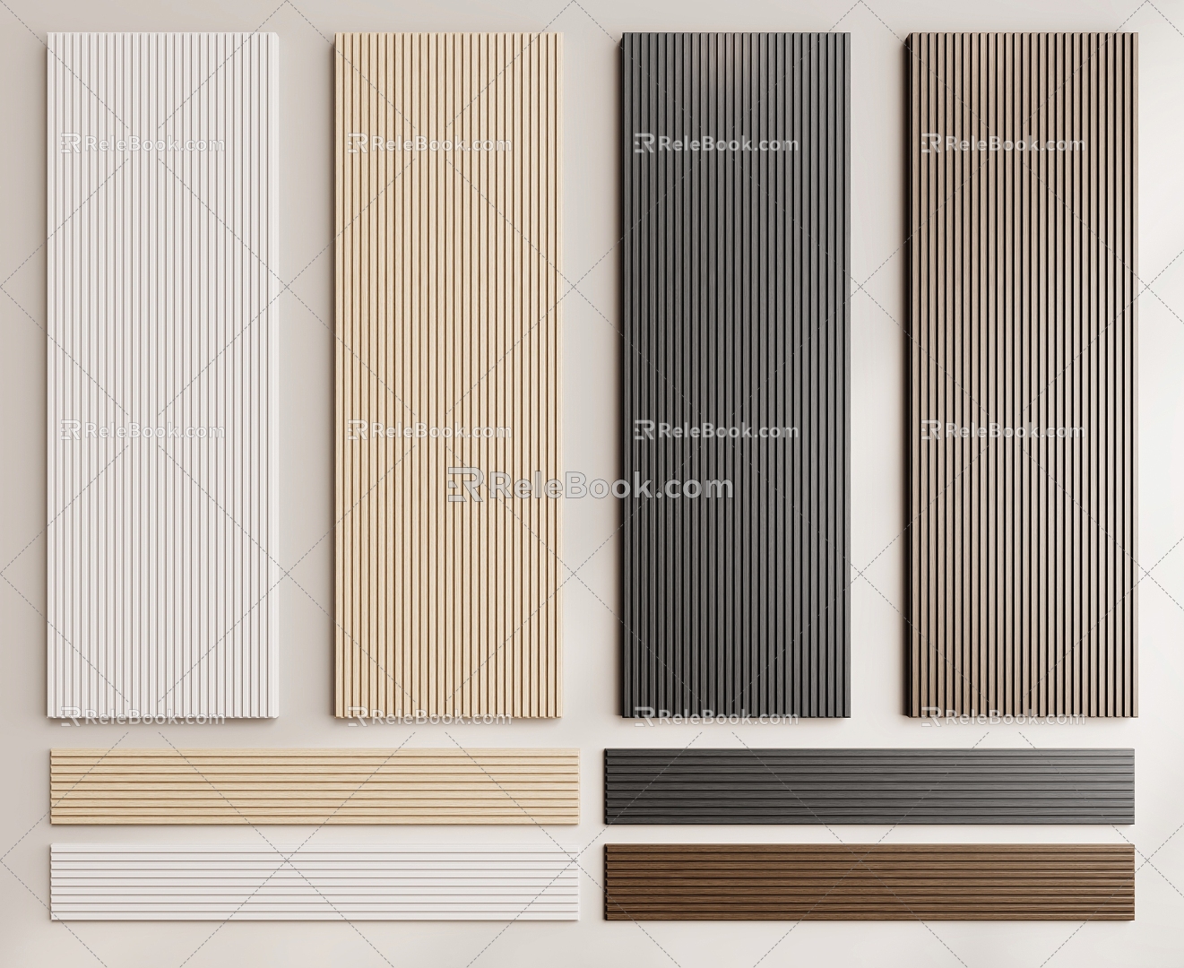 Modern wall panel Great wall plate Grille plate 3d model