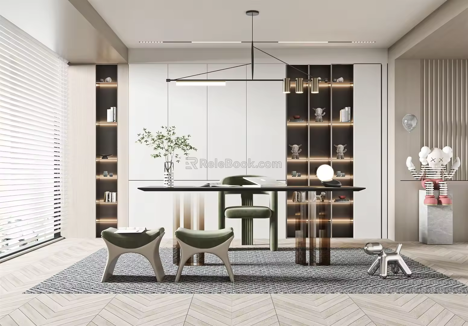 Modern study 3d model