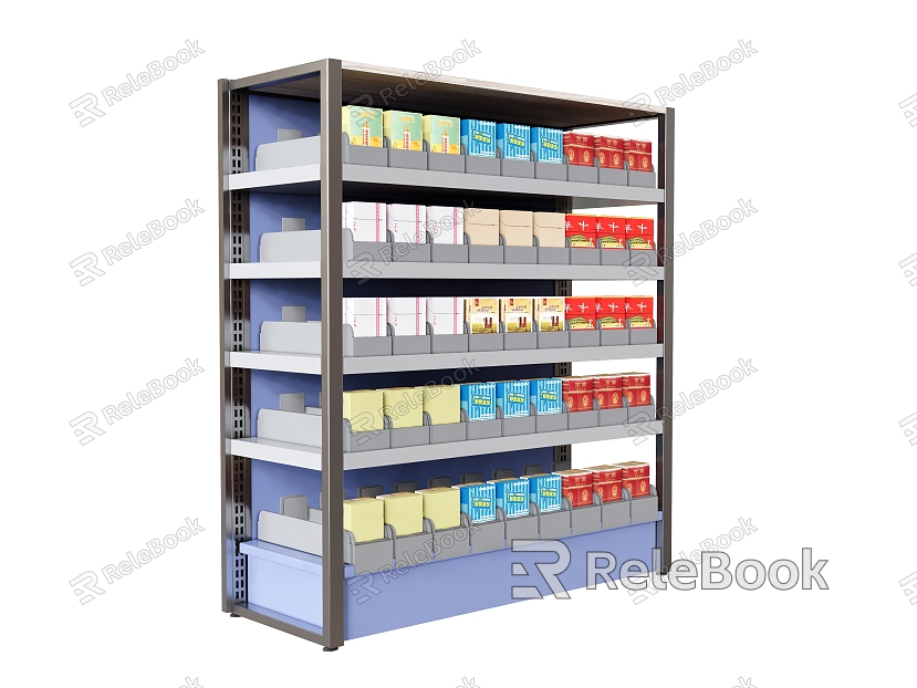 Storage Rack Shelf Supermarket Shelf Snacks model