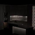 Modern Kitchen Interior Design Featuring Gray Cabinets Marble Countertop And Island