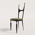Elegant Modern Dining Chairs With Black Frame And Beige Upholstered Seat Design