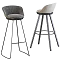 Velvet Upholstered Modern Bar Stools With Sleek Metal Legs And Contemporary Design