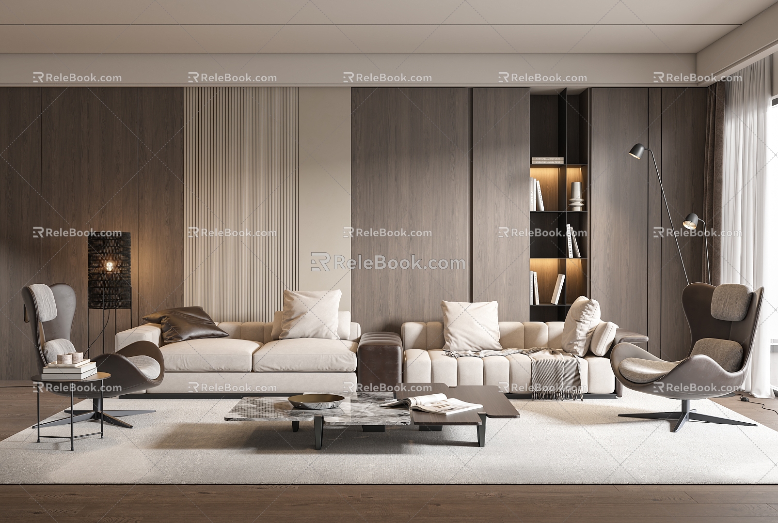 modern living room 3d model