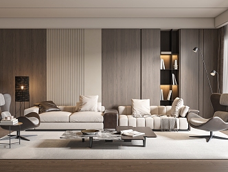 modern living room 3d model