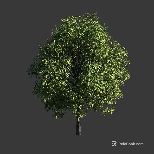 Lush Green Arbor With Dense Foliage And Strong Trunk For Landscaping 3d model 