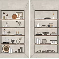 Quiet Ornaments Combination Ornaments Combination Decorative Cabinet 3d model