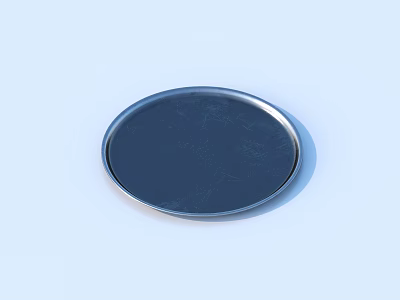 Elegant Oval Metal Tray Dinnerware Set for Modern Kitchen Table 3d model