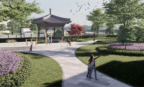 New Chinese Park 3d model