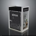 SIMON Display Equipment Showcase Featuring Product Illustrations And Brand Logo