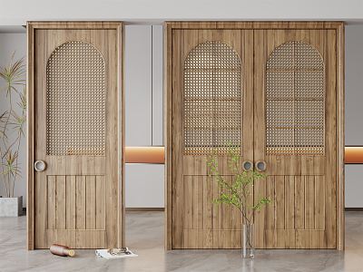 Silence Flat Door Silence Combination Door 3d model