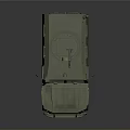 Green Military Off-Road Vehicle with Mounted Machine Gun on Roof Large Tires and Armored Body
